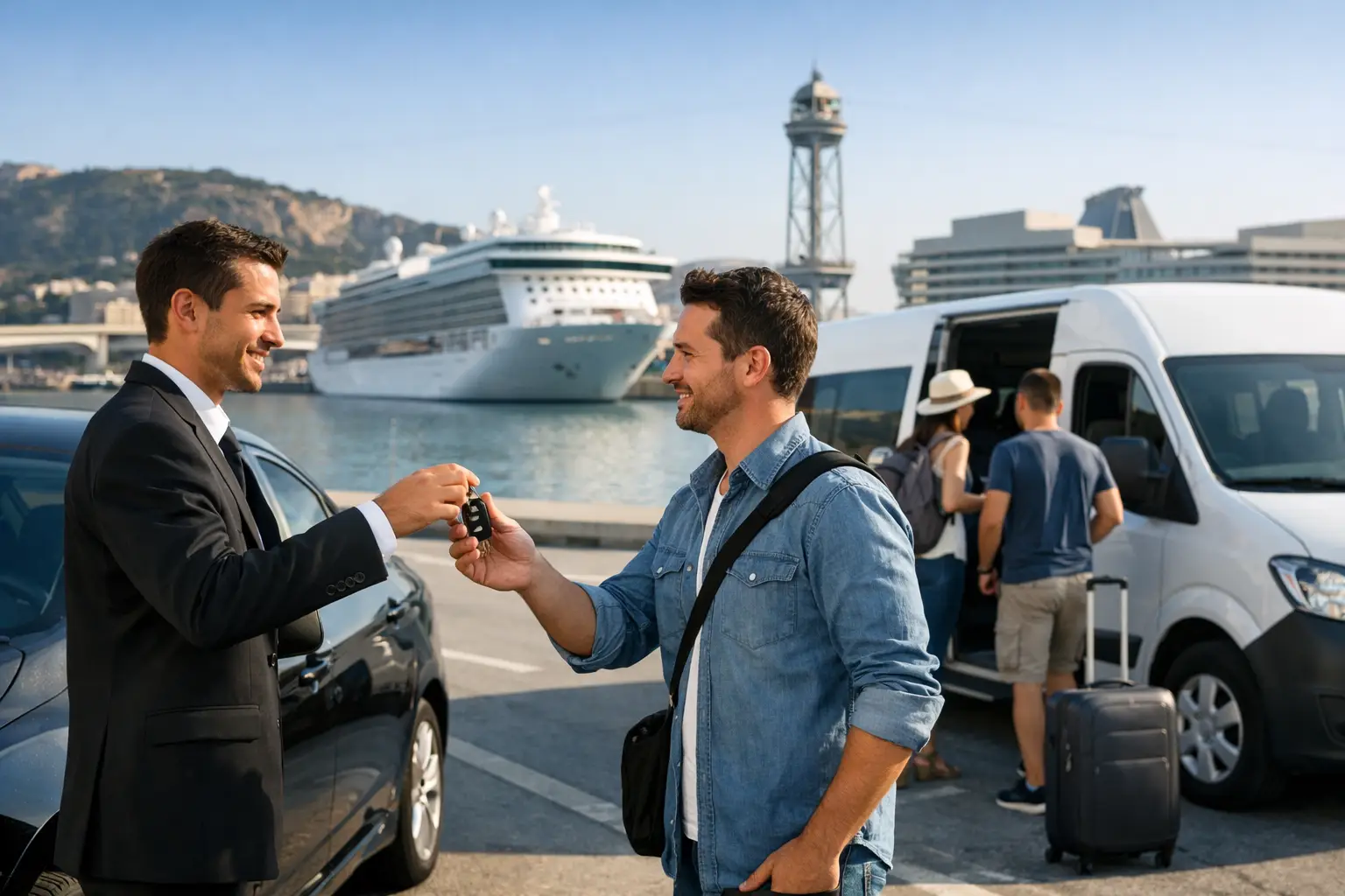 Parking Puerto Barcelona with transfer to the pier