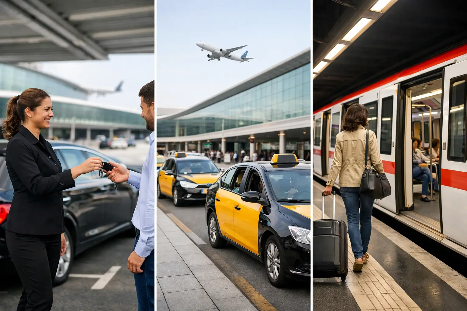 Parking aeropuerto Barcelona vs taxi vs metro: qué conviene